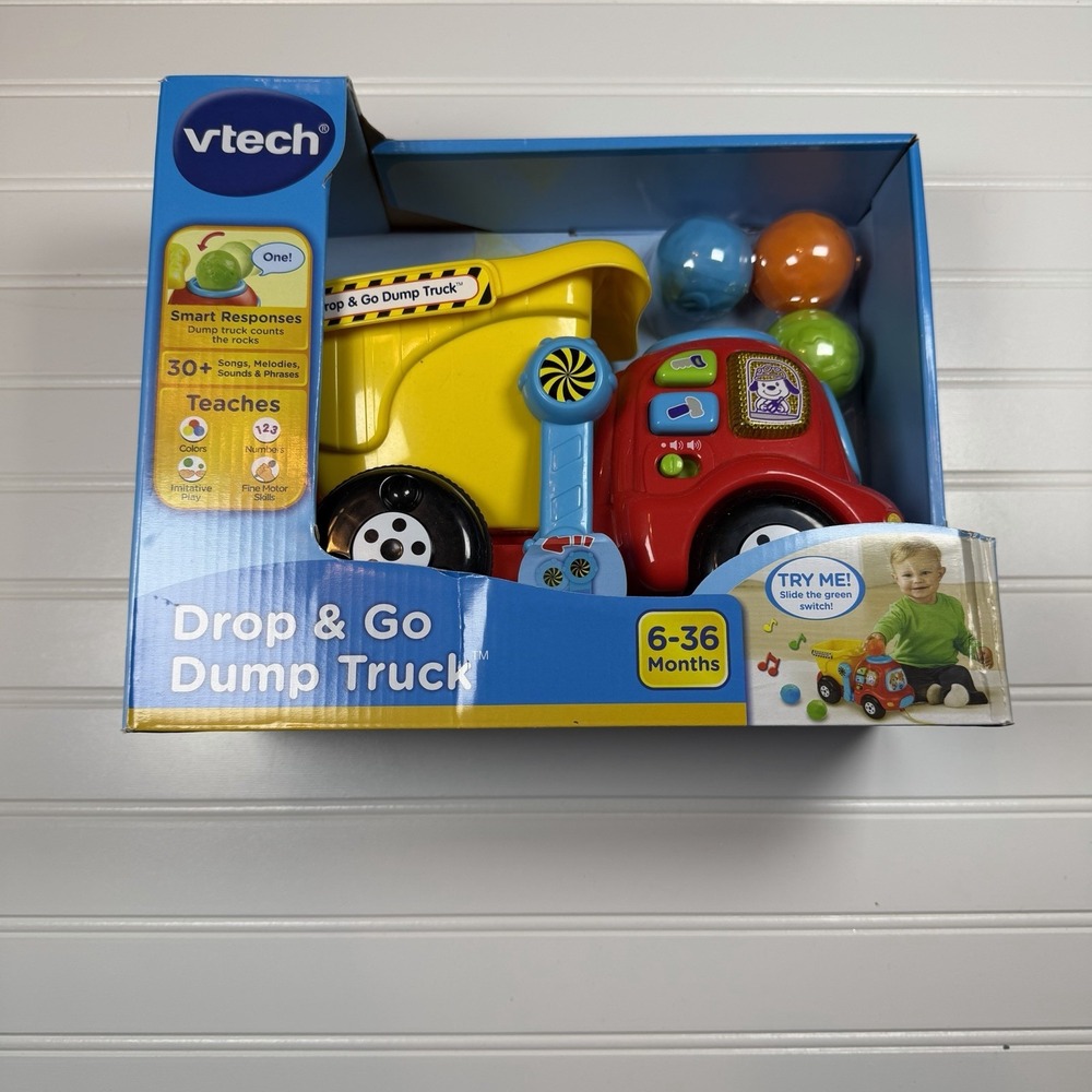 VTech Drop‎ and go Dump Truck New In Box 6-36 Months